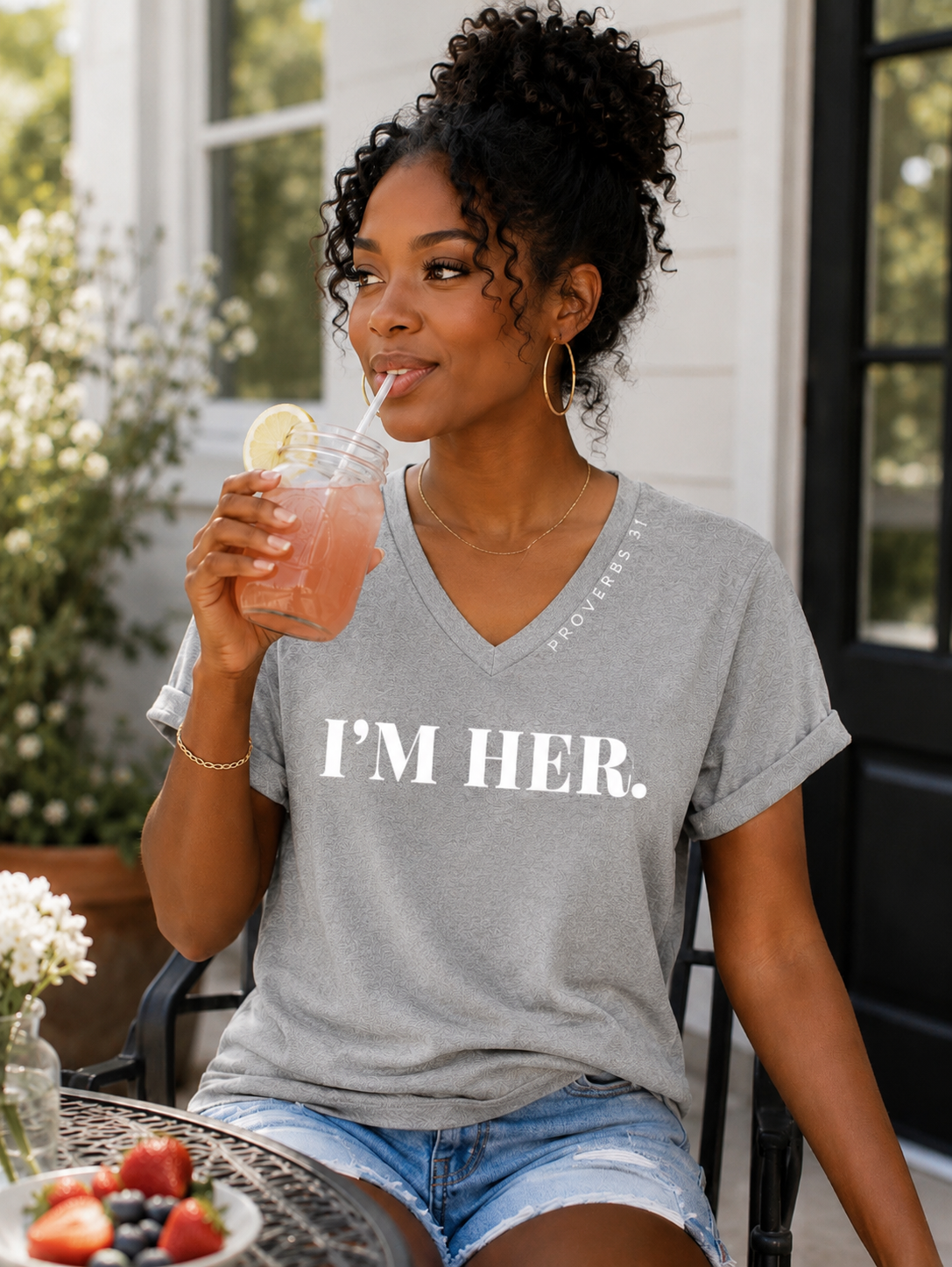 I'm Her V-neck T-shirt