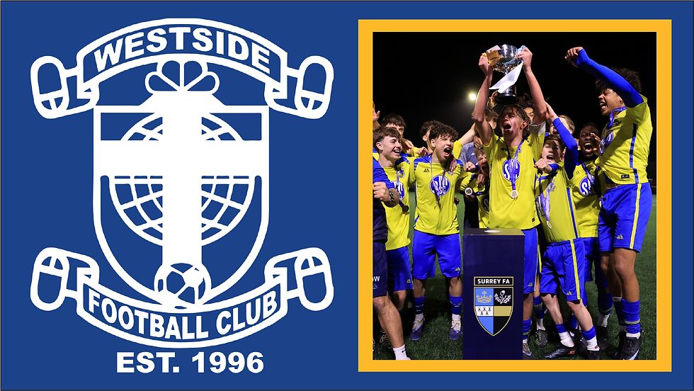 Westside Royals Logo with U18 players celebrating their 2026/25 victory, this season they will be supported by Echo Sixty One Events