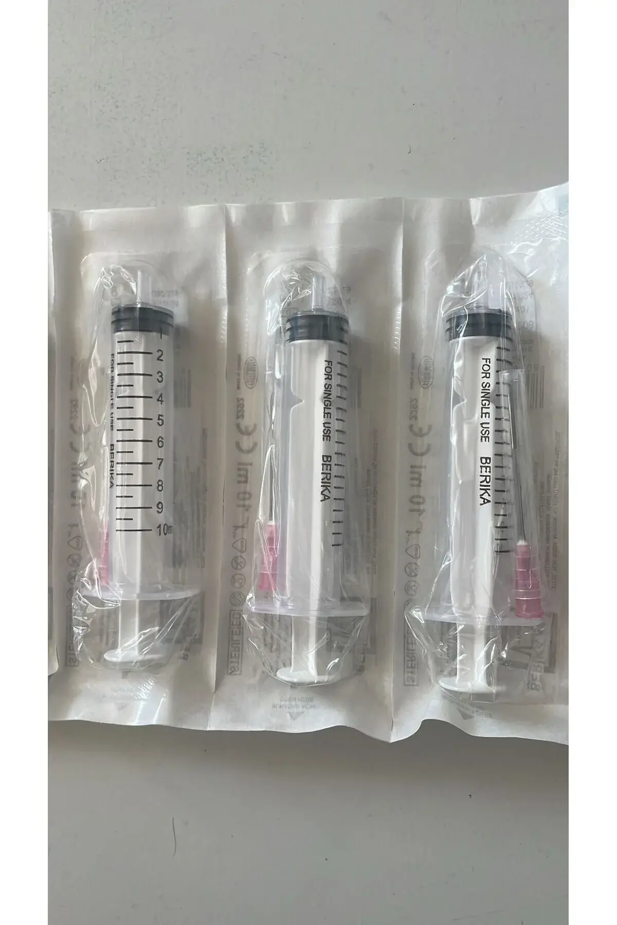 10 Cc PEMBE Uçlu Veteriner Enjektörü 200 ADET(TEK KULLANIMLIK)