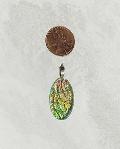 Dichroic Wave Medium Oval Pendant