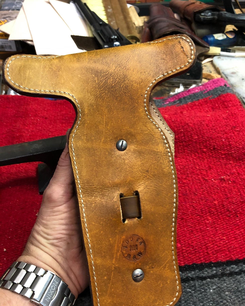 Thumbnail: Clint Eastwood walk and draw steel lined holster and notched gun belt