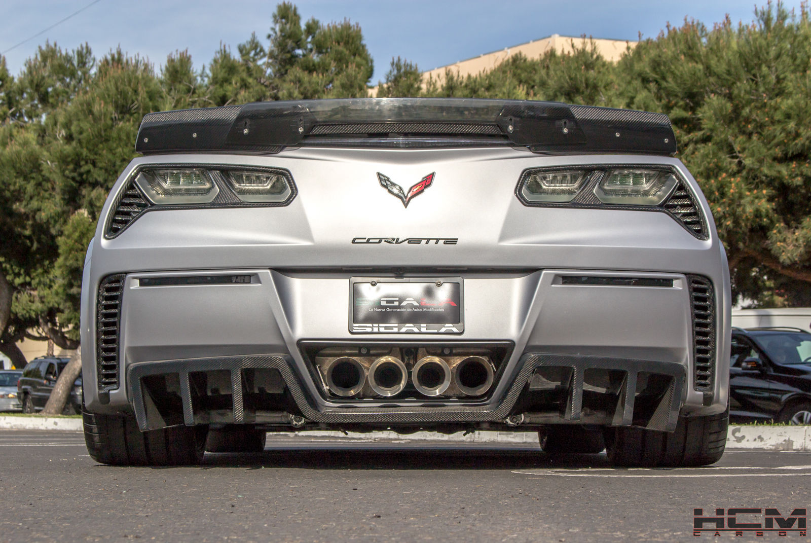 2014+ Corvette Carbon Fiber Rear Taillight Bezels