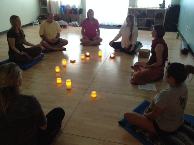 Me, teaching meditation to yoga teachers and students at One Body Studios, circa 2012.