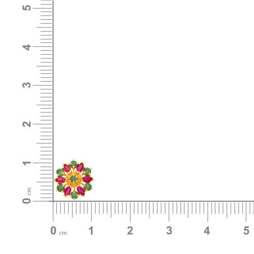 Thumbnail: Fascinating Rosa Majalis 22 Karat Yellow Gold Gemstone Earring PNAFNC029ER1