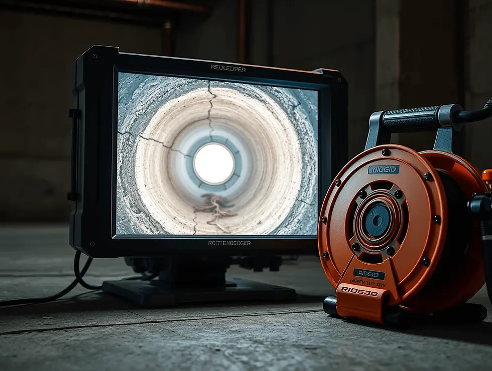 Profesionálny inšpekčný kamerový systém s monitorom zobrazujúcim vnútro potrubia pri detailnej diagnostike kanalizácie.