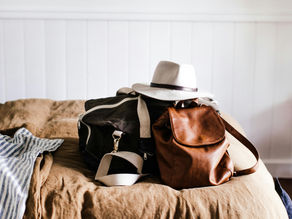 A suitcase ready for a trip