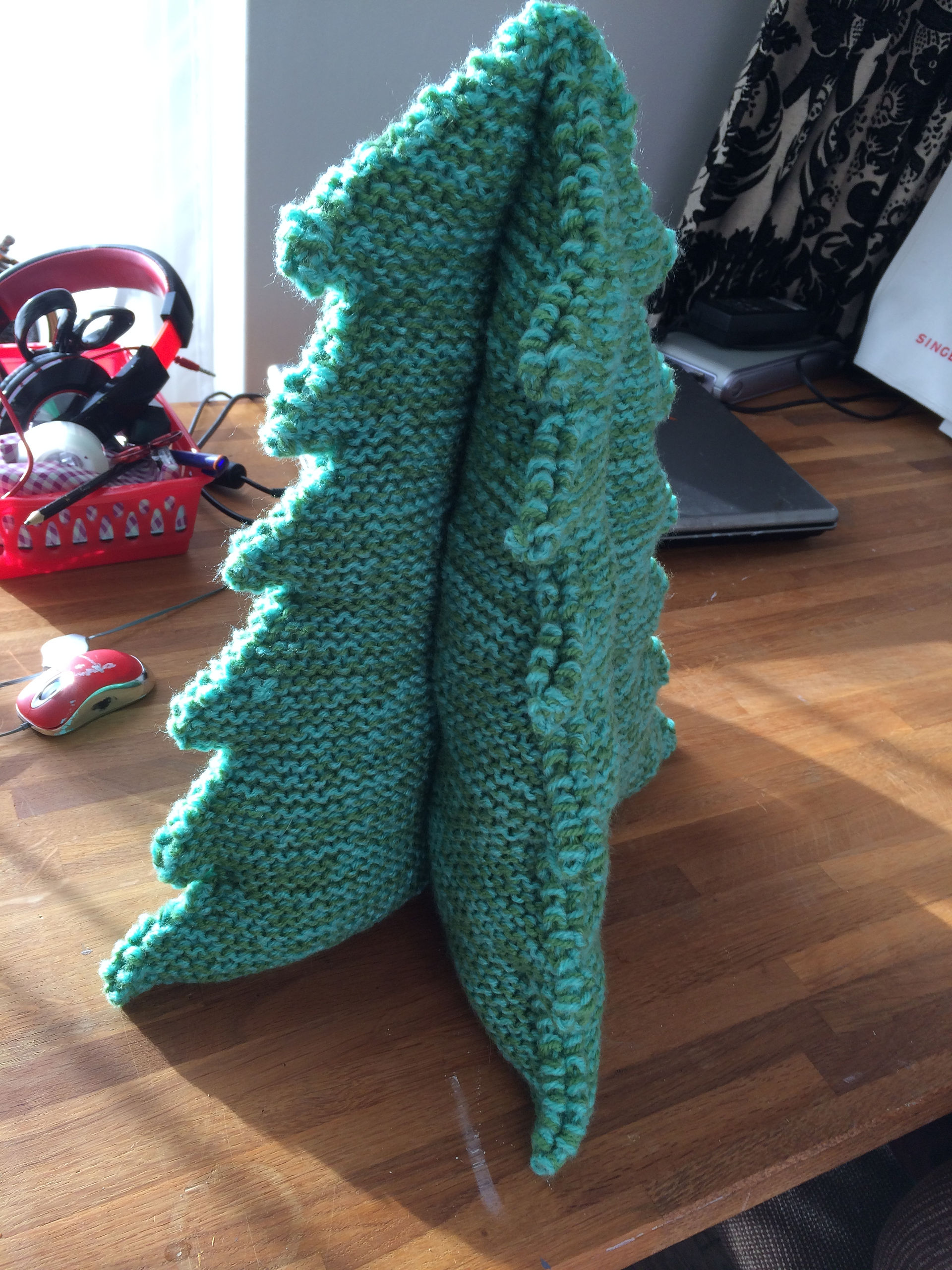 Gebreide kerstboom.