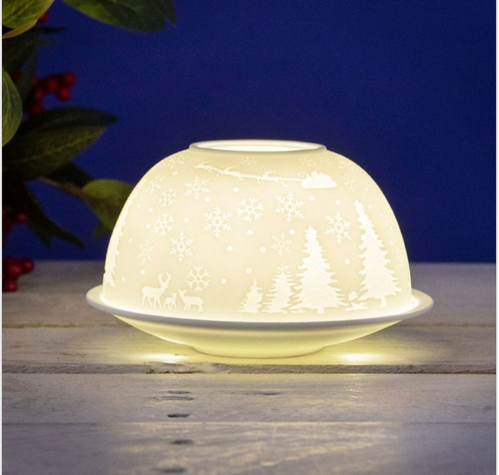 Thumbnail: Santa’s Sleigh Nordic Tealight Lamp