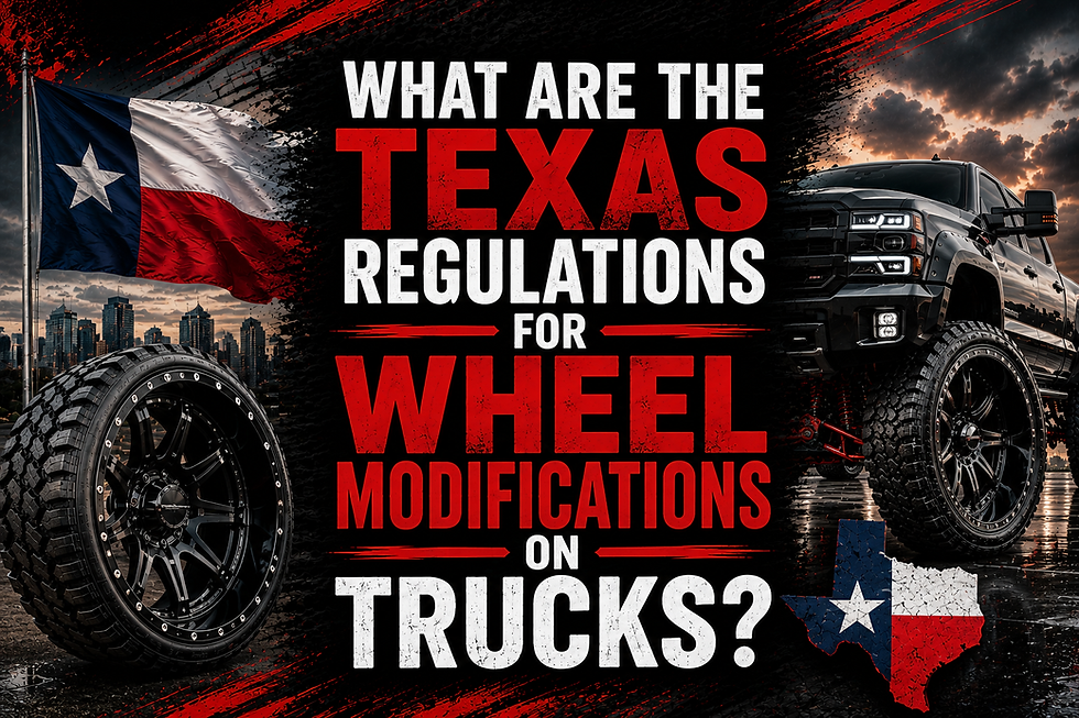 What Are the Texas Regulations for Wheel Modifications on Trucks?