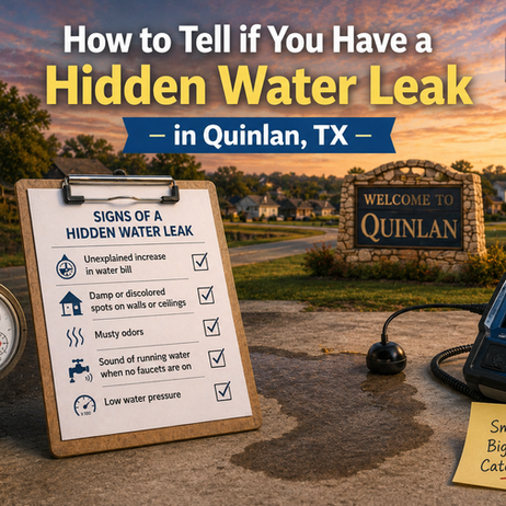 Quinlan scenery with leak detection equipment and water leak checklist