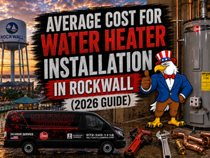 Rockwall, TX scenery with water heater installation equipment