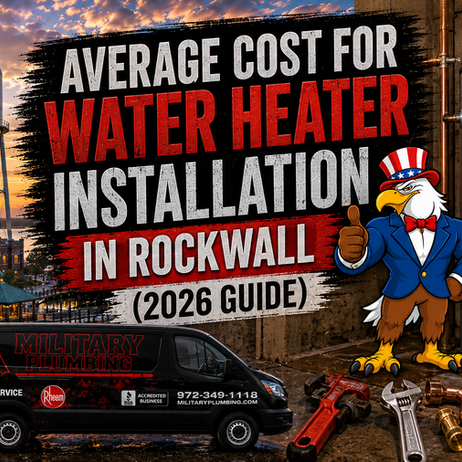 Rockwall, TX scenery with water heater installation equipment