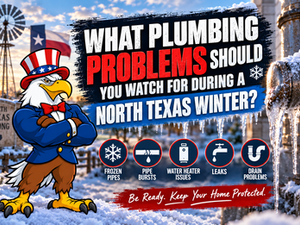 Freezing North Texas scenery with Military Plumbing eagle