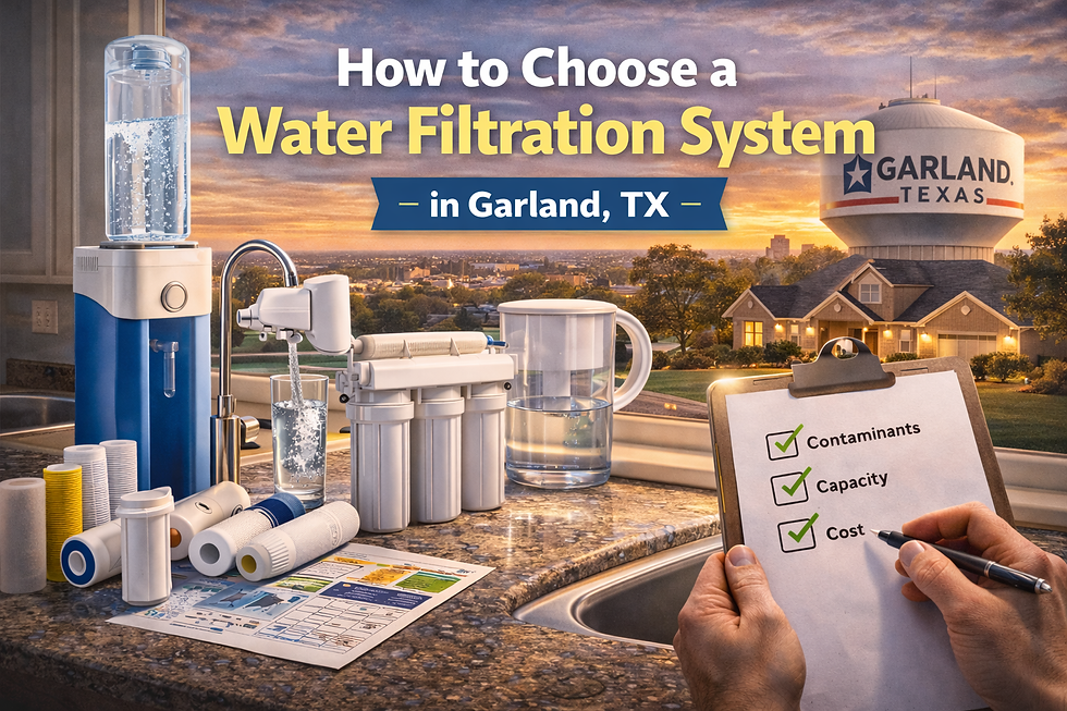 Garland scenery with water filtration systems and checklist