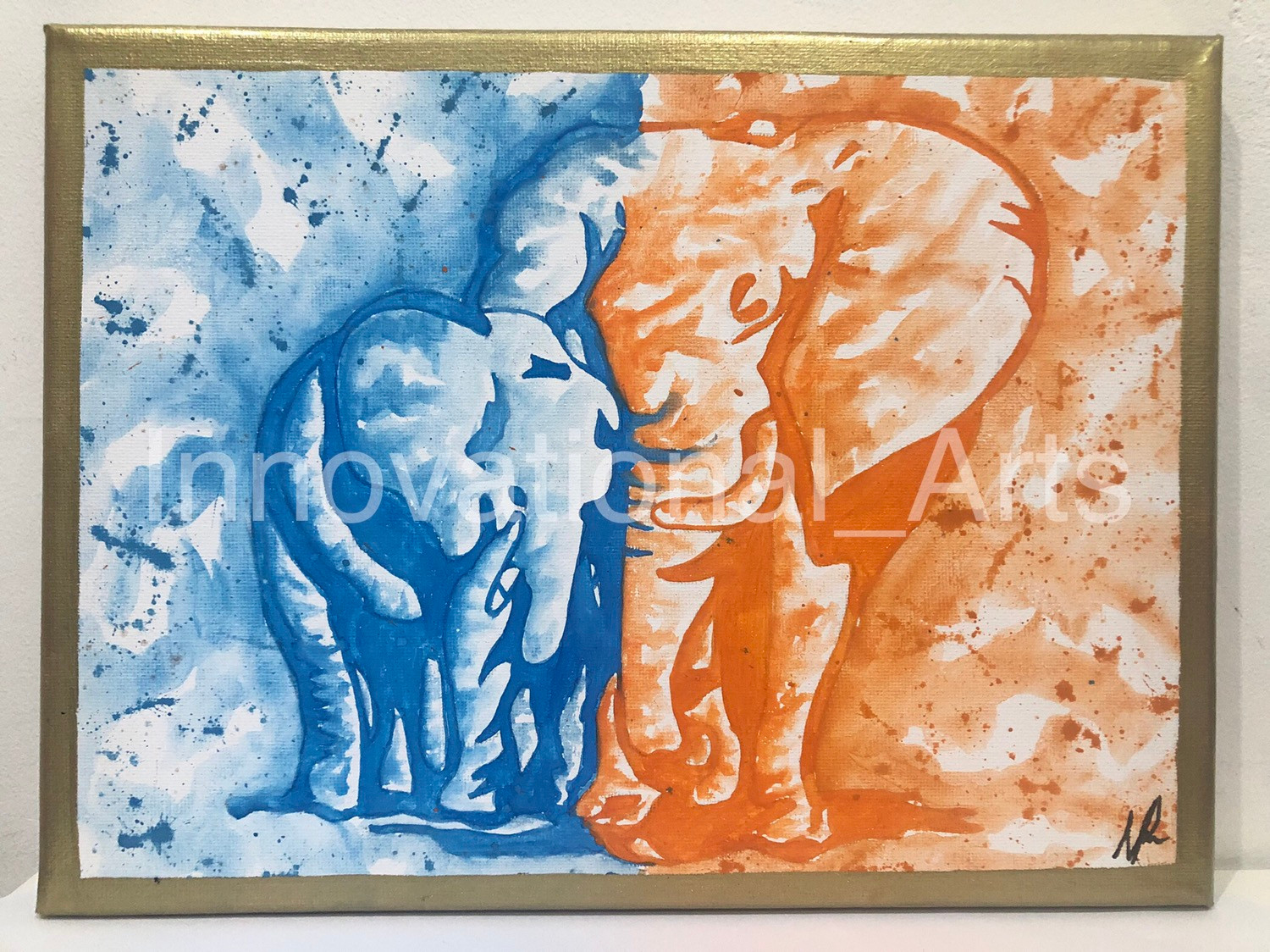Hugging elephants 
