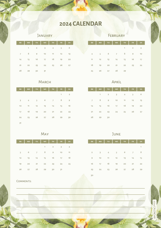 Küçük resim: Yeşil ve Altın Sulu Boya Çiçek Stilinde 2024 Öğretmen Planlayıcısı