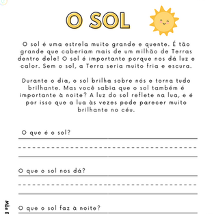 atividade de interpretação de texto, leitura, português