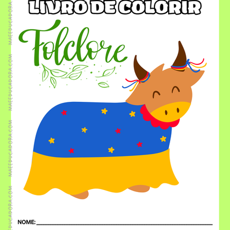 livro de colorir folclore