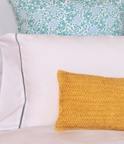 bed linen hand embroidered and print
