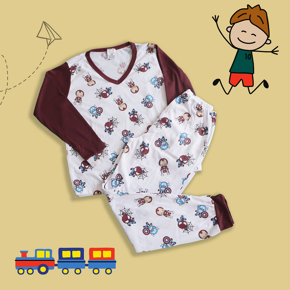 Miniatura: Pijama animada larga niño