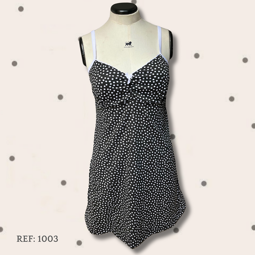 Miniatura: Babydoll puntos rosa