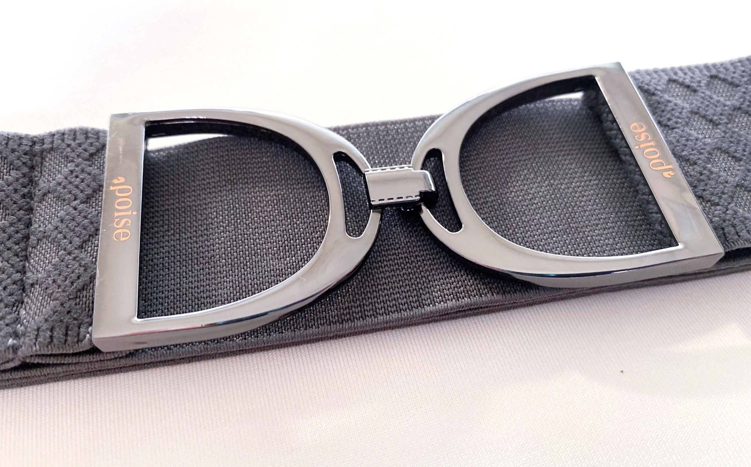 1.5" Stirrup Belt - Dark Grey Diamond Jacquard, Haematite Finish