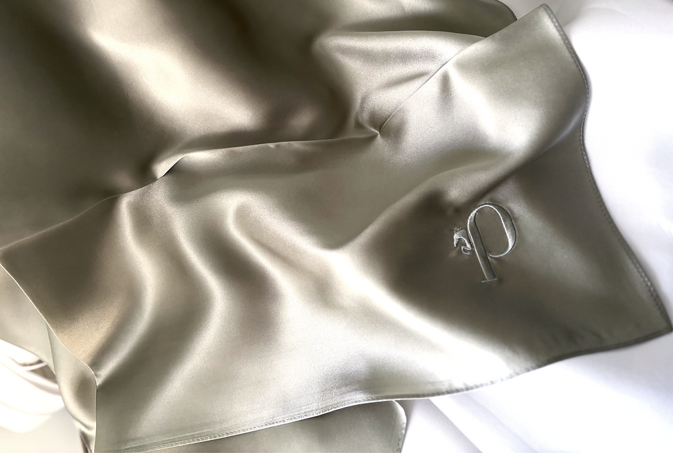 Thumbnail: 100% Mulberry Silk Scarf (90cm x 90cm)  - Sage