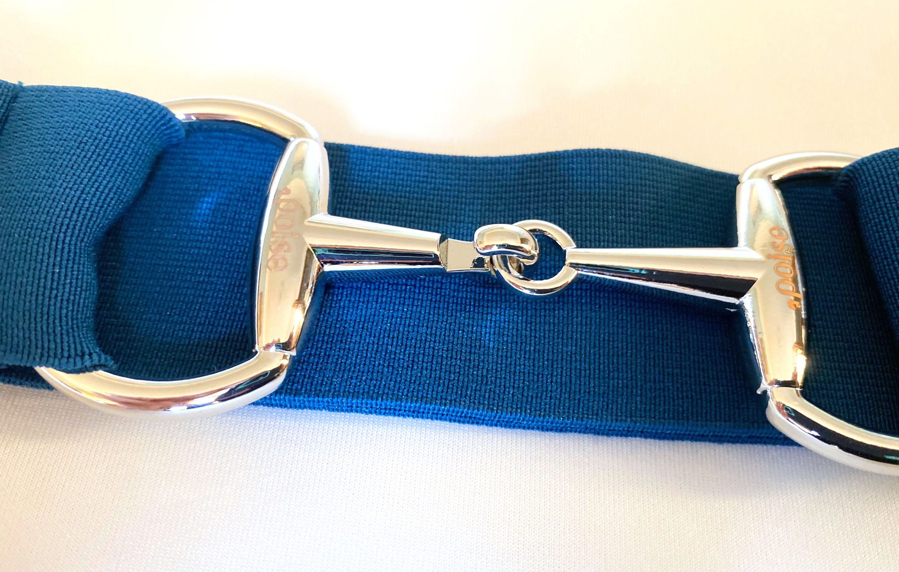 1.5" Snaffle Belt - Marine Blue, Silver Finish