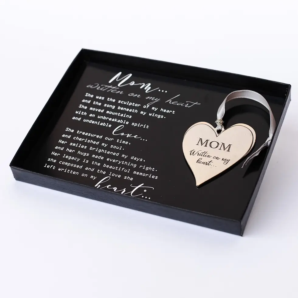 Thumbnail: Pewter Heart Ornament ~ Mom