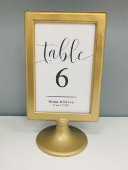 Gold Frame Table Numbers