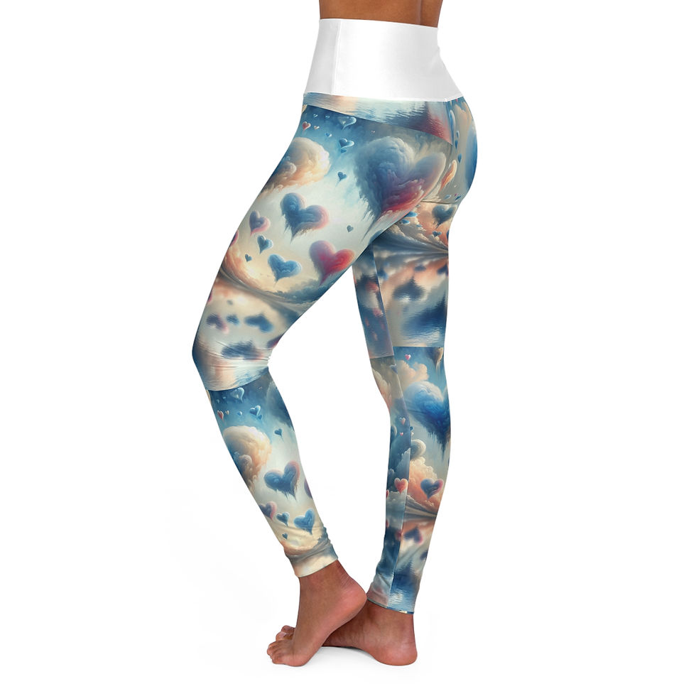 High Waisted Yoga Leggings - Wolken en Haartjes