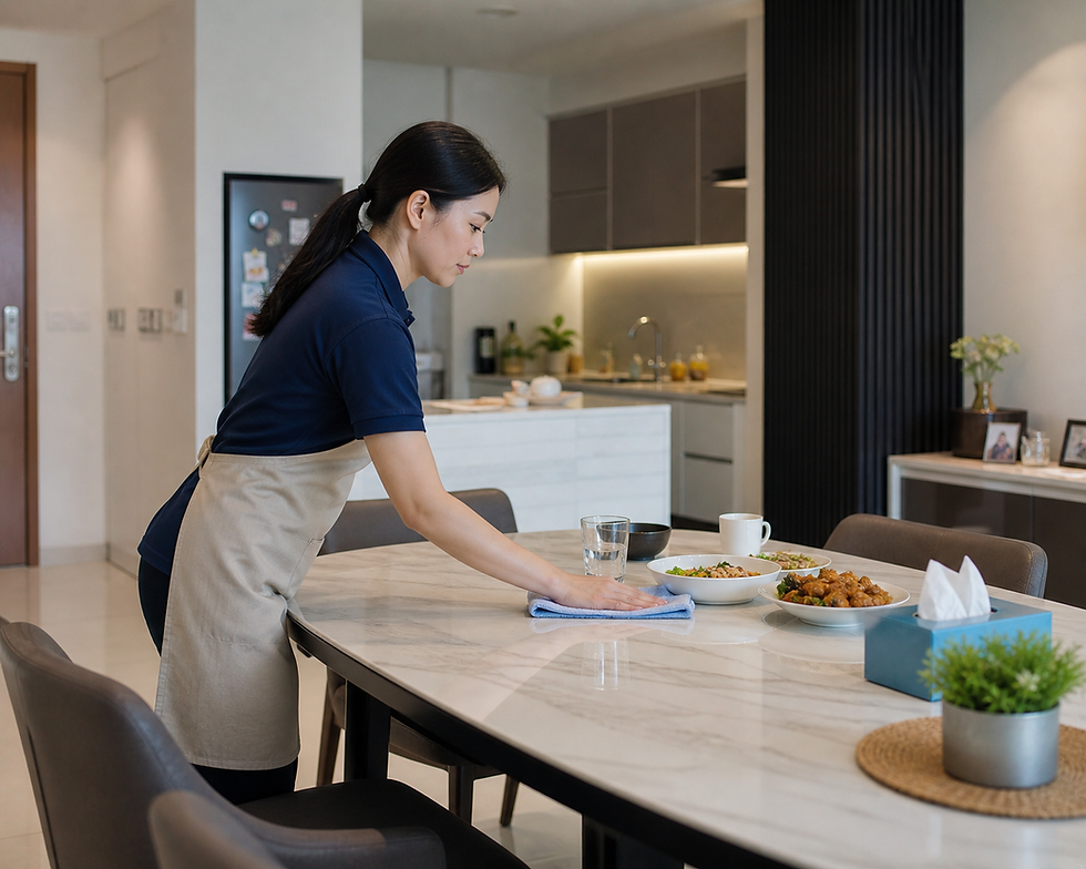 Part time helper cleaning home