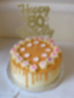 Orange Drip with Flowers