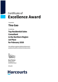 Top Five Sales Award - Number One in Northern Region for 2025_2026_01