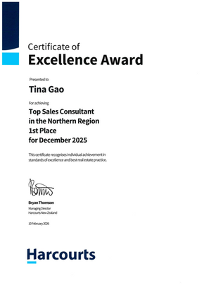 No. 1 Sales Consultant in Northern Region for December 2025