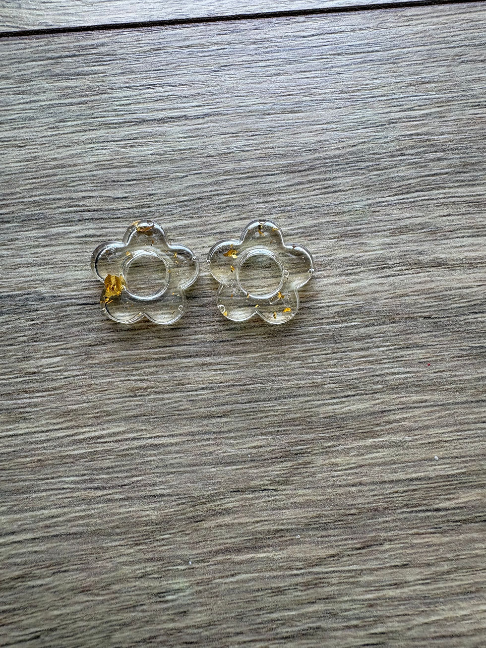 Thumbnail: Pampilles mini fleurs ( avec créoles )