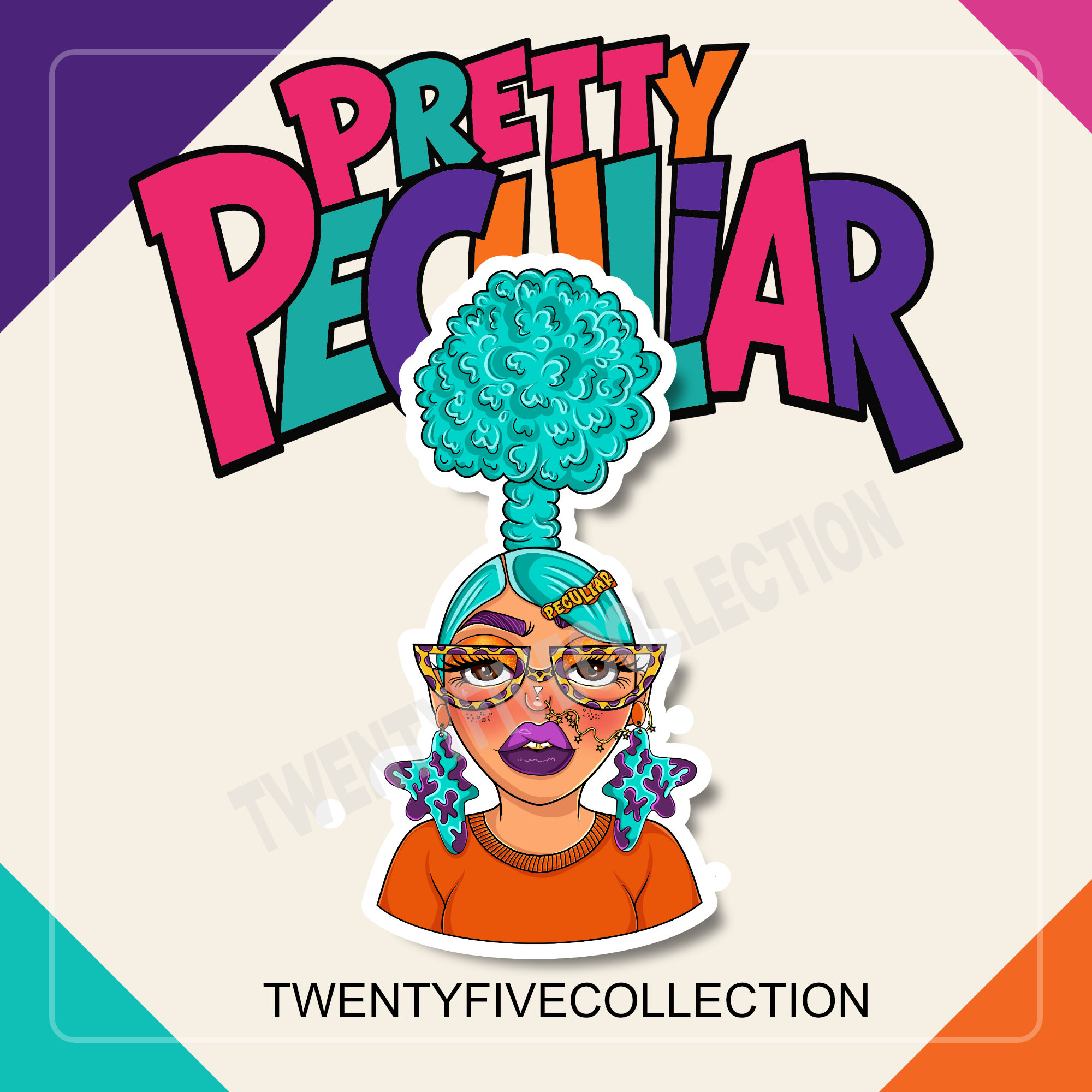 Manda Die-Cut Sticker | Pretty Peculiar