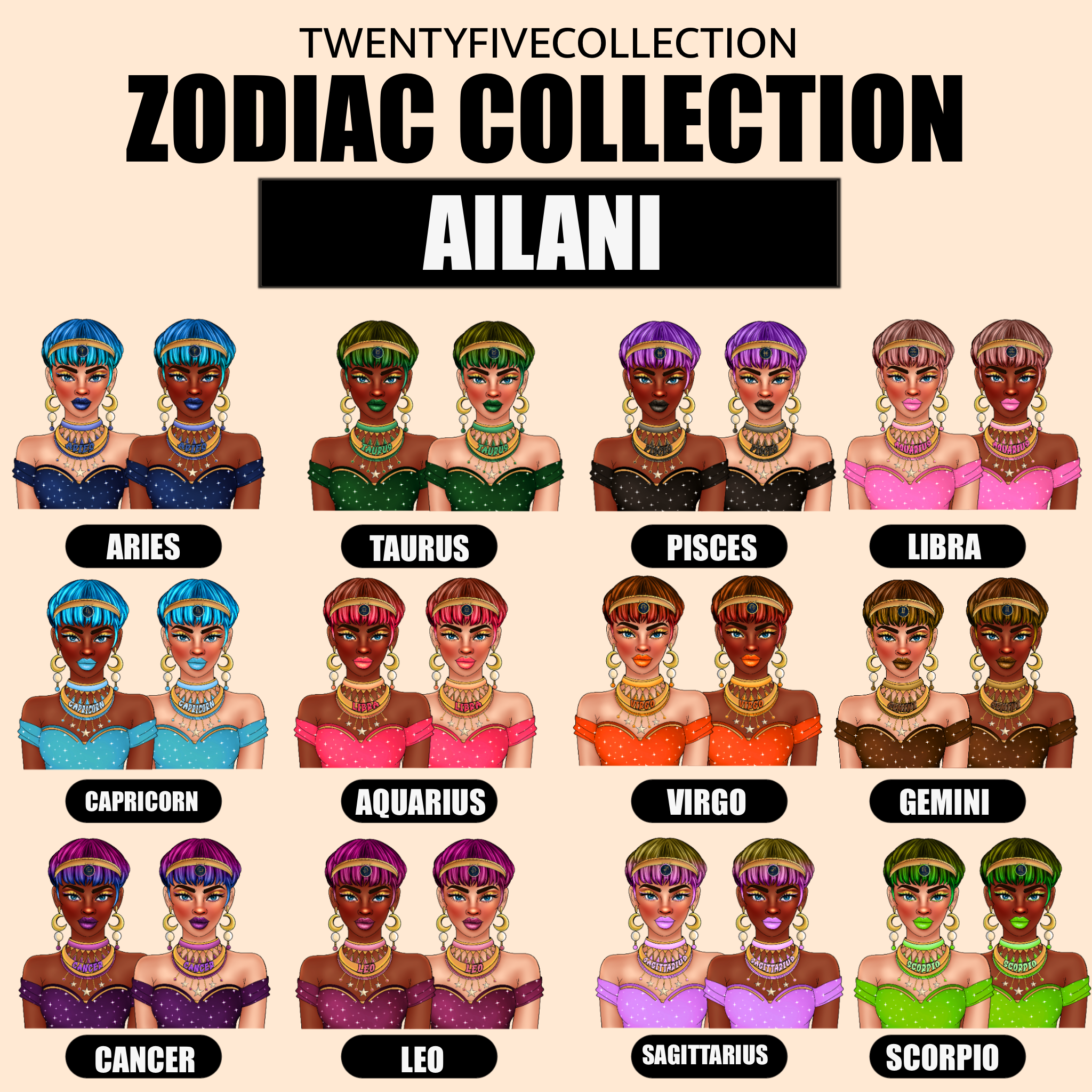 Ailani Zodiac Stickers