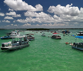 Double decker party pontoon boat rental at Madeira Beach Florida