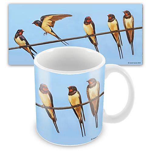 Summer Swallows Ceramic Mug