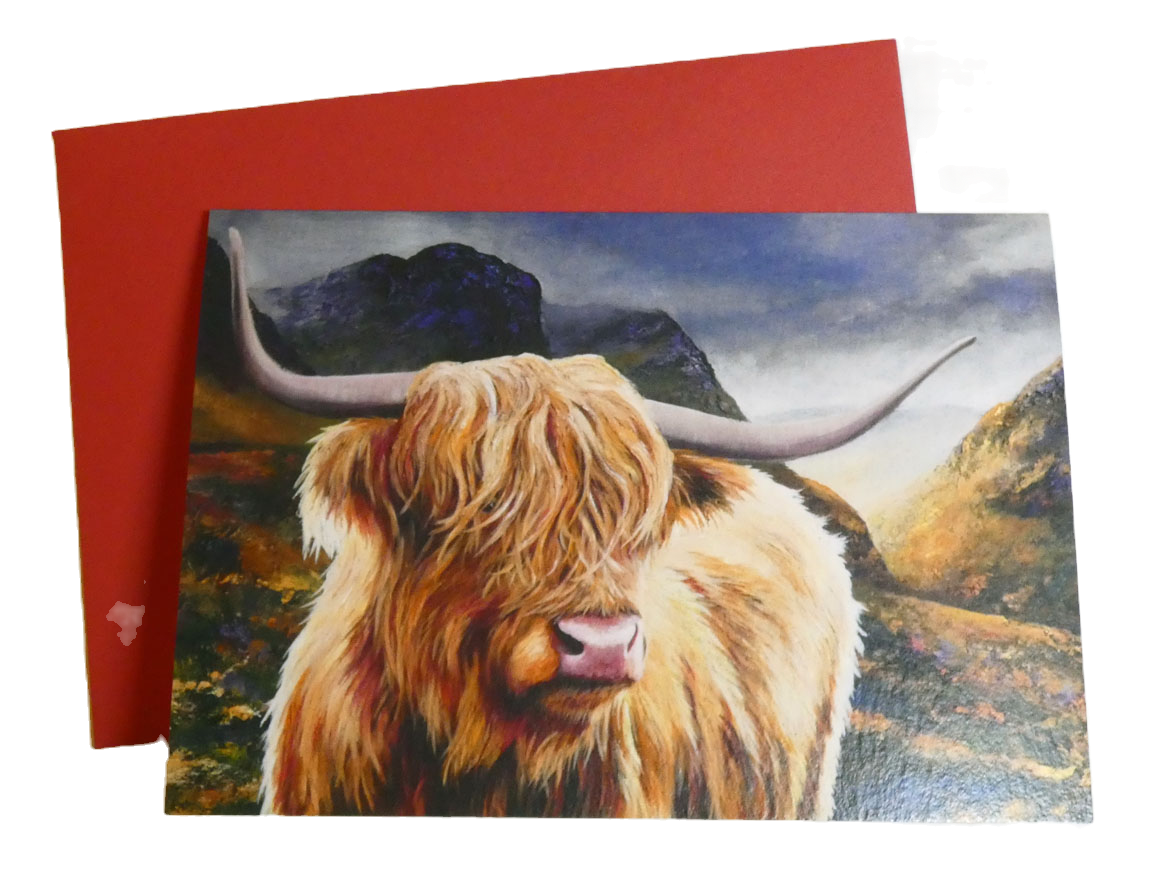 Magnificent McMoody Highland Bull Card