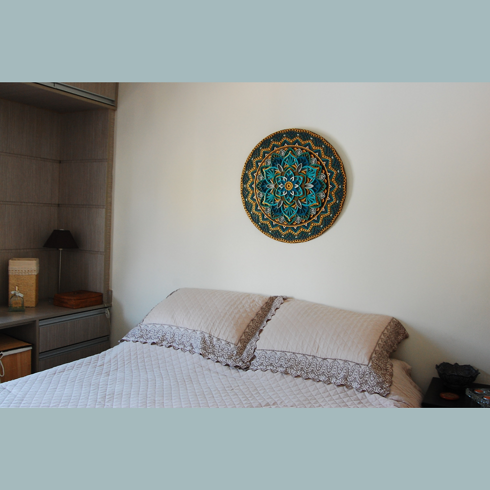 Miniatura: Mandala Flor de Turquesa 11 camadas 60 cm