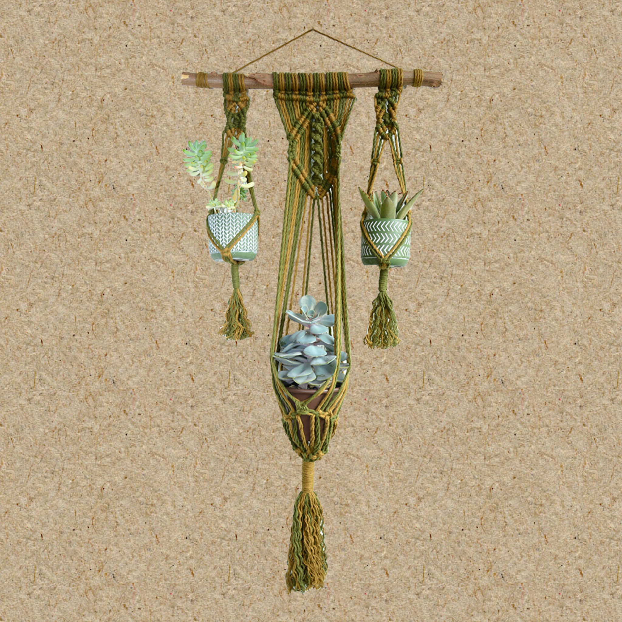 Suporte de Plantas em Macramê