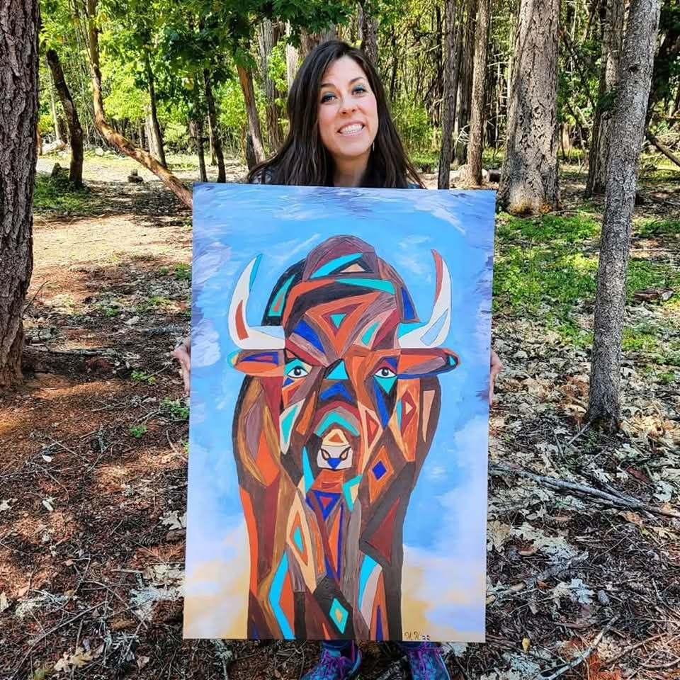 PRINT ON CANVAS "The Perseverance Of A Buffalo" $199