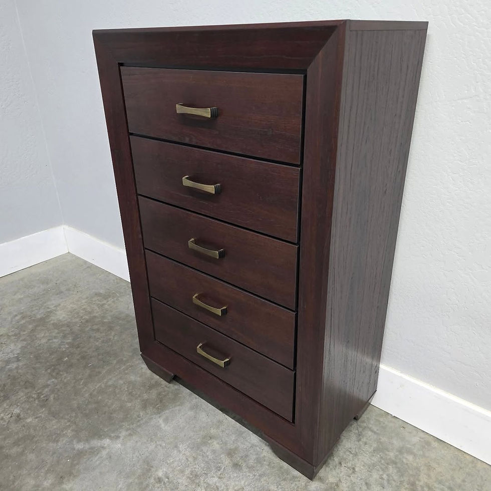BEAUTIFUL 5 DRAWER DARK WOOD DRESSER $349