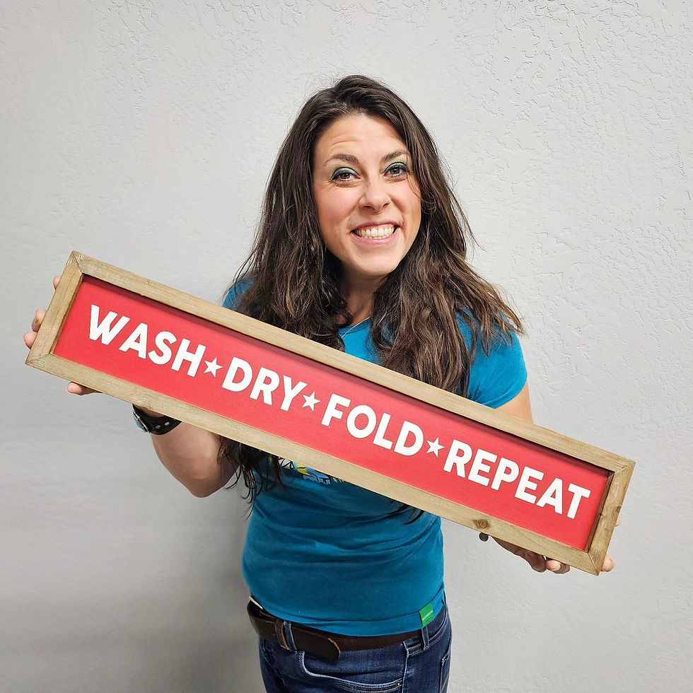 WASH DRY FOLD REPEAT SIGN $19