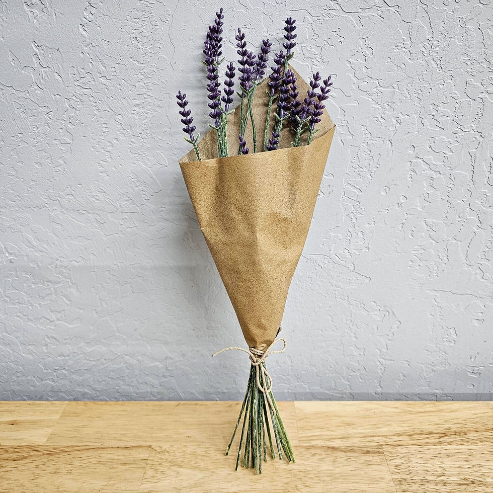 PAPER WRAPPED FAUX LAVENDER BUNCH $5