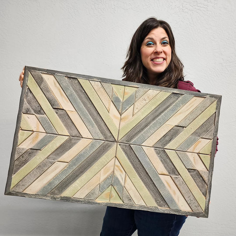 COLORFUL WOOD WALL ART PIECE $89