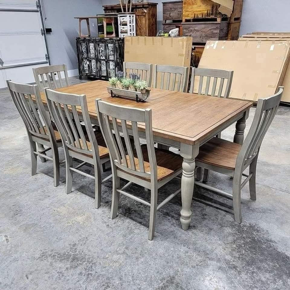 TABLE WITH LEAF $699, CHAIRS $159 each