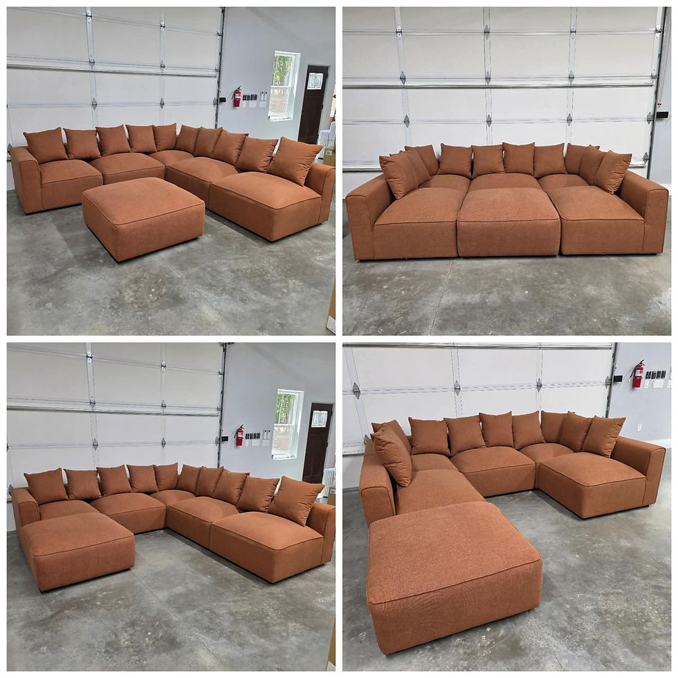 NEW 6 PIECE TERRACOTTA SECTIONAL SOFA $1499